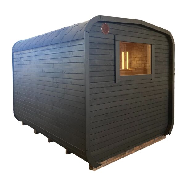 Dřevěná čtvercová sauna RELAX 3,5 m