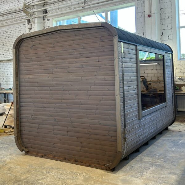 Dřevěná čtvercová sauna RELAX 3,5 m