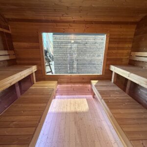 Dřevěná čtvercová sauna RELAX 3,5 m