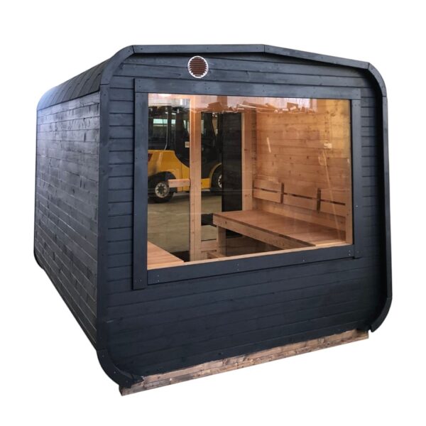 Dřevěná čtvercová sauna RELAX 3,5 m