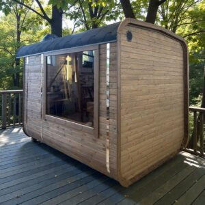 Dřevěná čtvercová sauna RELAX 3,5 m