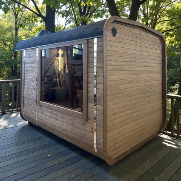 Dřevěná čtvercová sauna RELAX 3,5 m