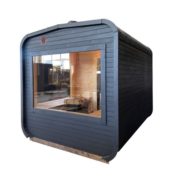 Dřevěná čtvercová sauna RELAX 3,5 m