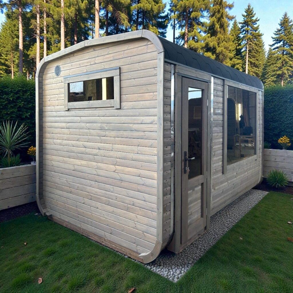 Dřevěná čtvercová sauna RELAX 3,5 m