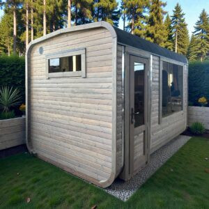 Dřevěná čtvercová sauna RELAX 3,5 m