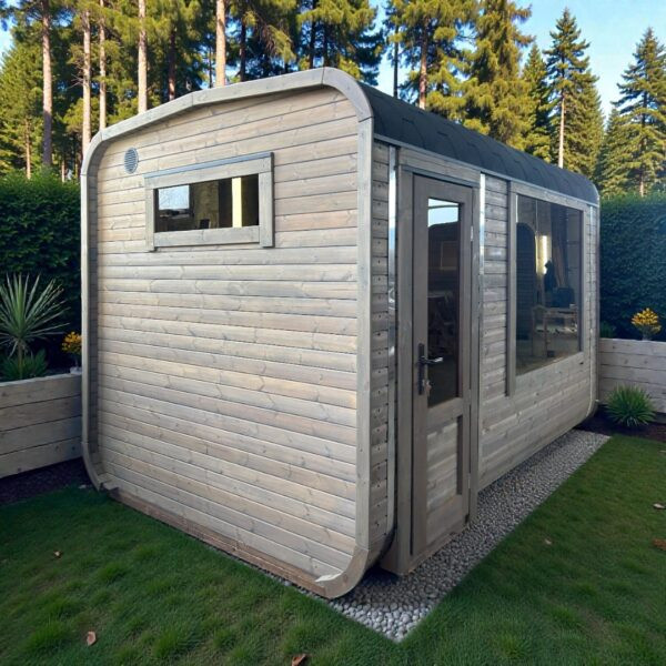 Dřevěná čtvercová sauna RELAX 3,5 m