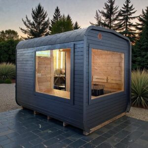 Dřevěná čtvercová sauna RELAX 3,5 m