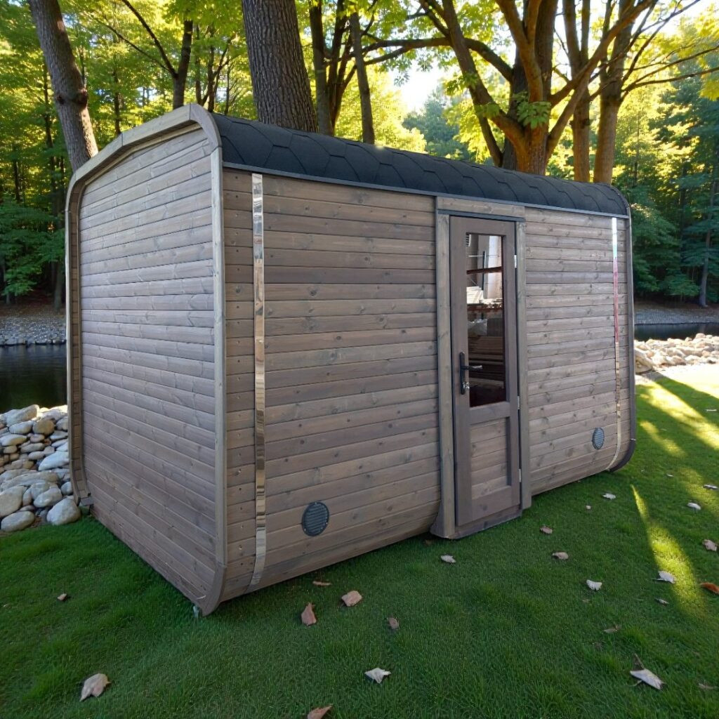 Dřevěná čtvercová sauna RELAX 3,5 m