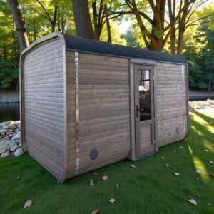 Dřevěná čtvercová sauna RELAX 3,5 m