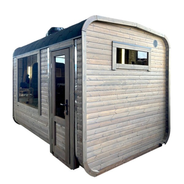 Dřevěná čtvercová sauna RELAX 3,5 m