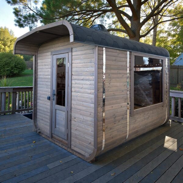 Dřevěná čtvercová sauna RELAX 3,5 m