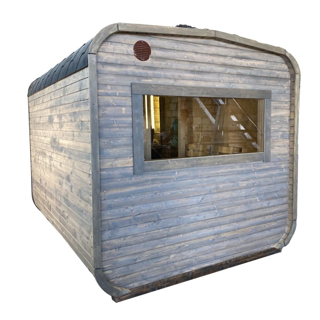 Dřevěná čtvercová sauna RELAX 3,5 m