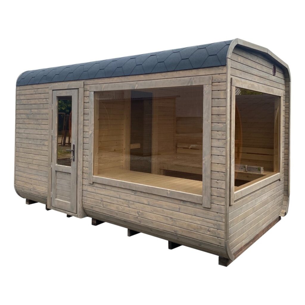 Dřevěná čtvercová sauna RELAX 4 m