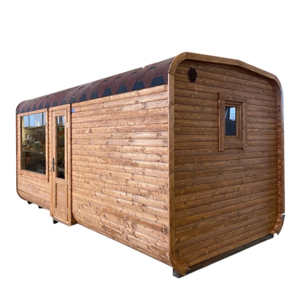 Dřevěná čtvercová sauna RELAX 5 m