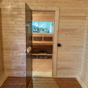Dřevěná čtvercová sauna RELAX 5 m