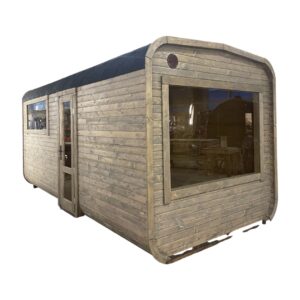 Dřevěná čtvercová sauna RELAX 5 m