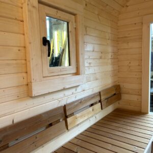 Dřevěná čtvercová sauna RELAX 5 m