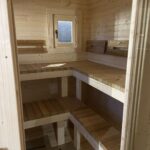 Dřevěná čtvercová sauna RELAX 5 m