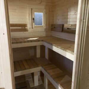 Dřevěná čtvercová sauna RELAX 5 m