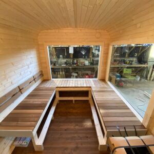 Dřevěná čtvercová sauna RELAX 5 m