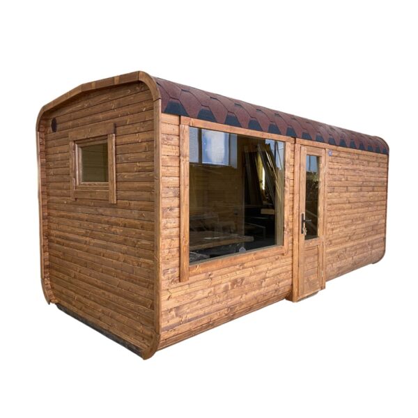 Dřevěná čtvercová sauna RELAX 5 m