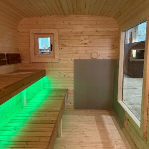 Dřevěná čtvercová sauna RELAX 5,4 m
