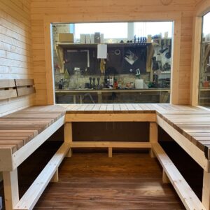 Dřevěná čtvercová sauna RELAX 5,4 m