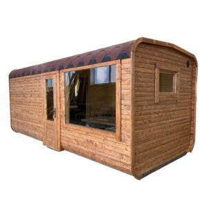 Dřevěná čtvercová sauna RELAX 5,4 m