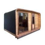 Dřevěná čtvercová sauna Wide RELAX 4 m