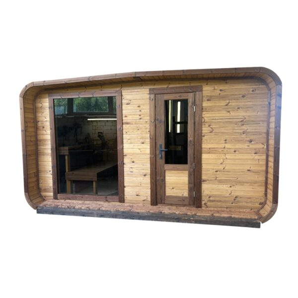 Dřevěná čtvercová sauna Wide RELAX 4 m