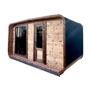 Dřevěná čtvercová sauna Wide RELAX 4 m