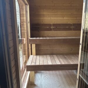 Dřevěná čtvercová sauna Wide RELAX 4 m