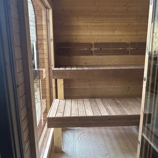 Dřevěná čtvercová sauna Wide RELAX 4 m