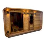 Dřevěná čtvercová sauna Wide RELAX 4 m