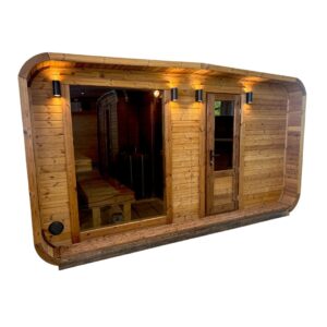 Dřevěná čtvercová sauna Wide RELAX 4 m