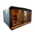 Dřevěná čtvercová sauna Wide RELAX 4 m