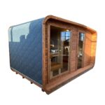 Dřevěná čtvercová sauna Wide RELAX 4 m