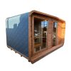 Dřevěná čtvercová sauna Wide RELAX 4 m