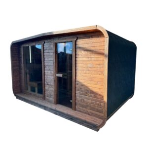 Dřevěná čtvercová sauna Wide RELAX 4 m