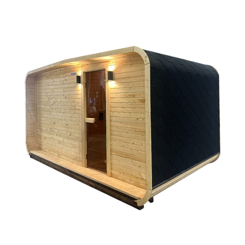 Dřevěná čtvercová sauna Wide RELAX 4 m
