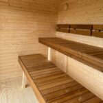 Dřevěná čtvercová sauna Wide RELAX 4 m