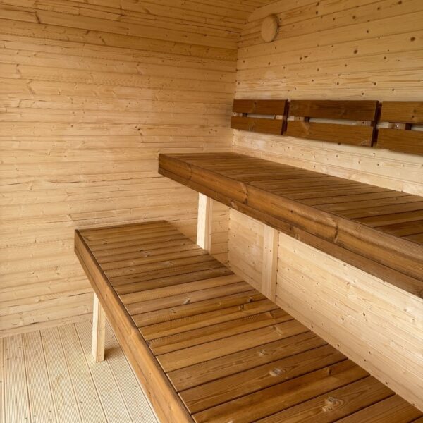 Dřevěná čtvercová sauna Wide RELAX 4 m