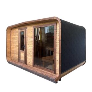 Dřevěná čtvercová sauna Wide RELAX 4 m