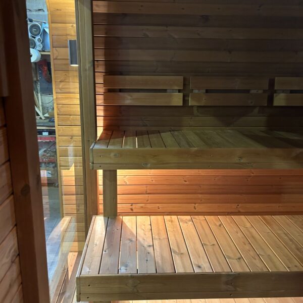 Dřevěná čtvercová sauna Wide RELAX 4 m