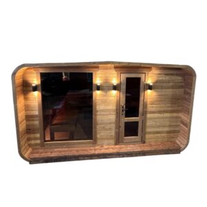 Dřevěná čtvercová sauna Wide RELAX 4 m