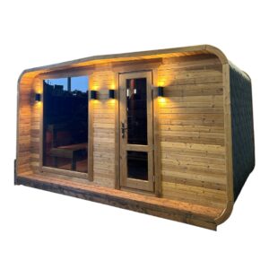 Dřevěná čtvercová sauna Wide RELAX 4 m