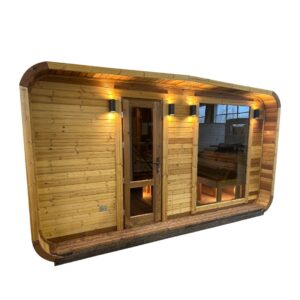 Dřevěná čtvercová sauna Wide RELAX 4 m