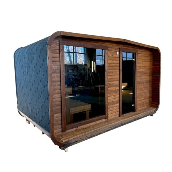 Dřevěná čtvercová sauna Wide RELAX 4 m