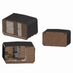 Dřevěná čtvercová sauna Wide RELAX 4 m