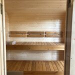 Dřevěná čtvercová sauna Wide RELAX 4 m